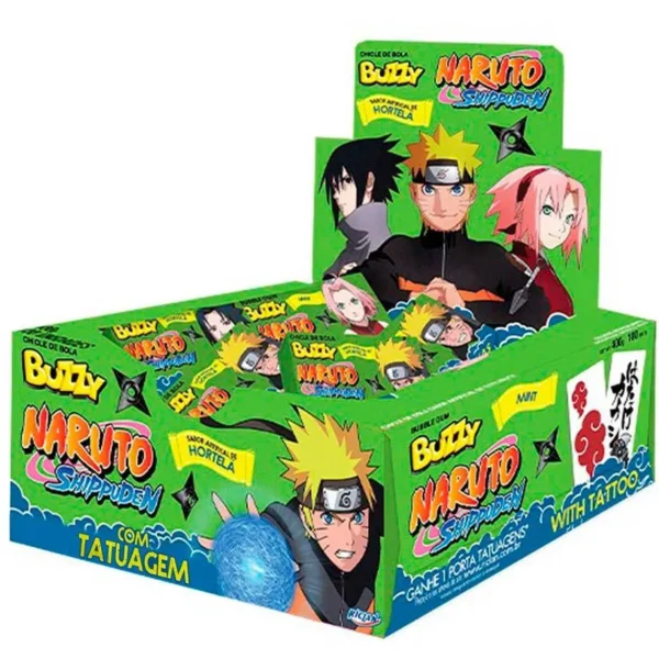 NARUTO BUZZY CHICLETE HORTELÃ 90x4g