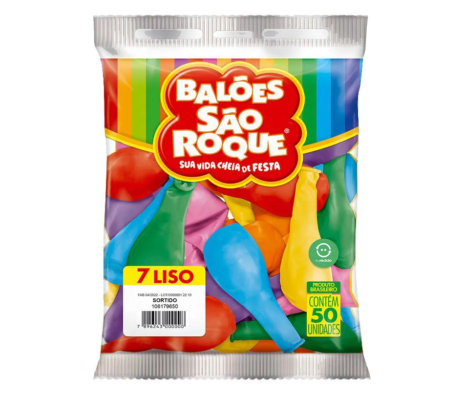 SAO ROQUE BALOES N°7 SORTIDO C/50UND