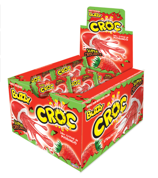 RICLAN BUZZY CROC CHICLETE RECH C/40UND MORANGO