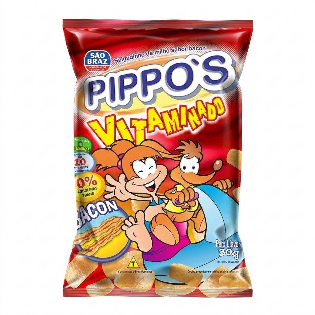 PIPPOS SALGADINHO 30G BACON