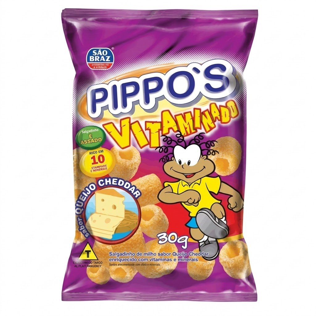 PIPPOS SALGADINHO 30G QUEIJO CHEDDAR